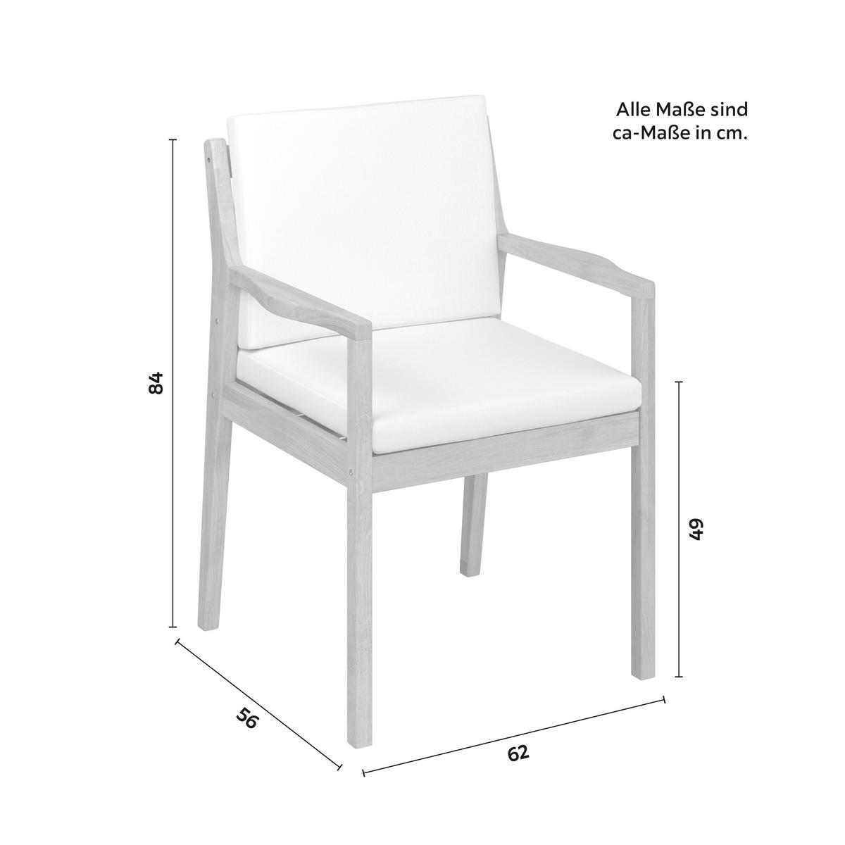 KRZESŁO OGRODOWE ELLA - kolor naturalny, Natur, drewno (62/84/56cm) - Mömax