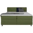 Boxspringbett in Grün ca. 160x200cm - Chromfarben/Grün, KONVENTIONELL, Kunststoff/Textil (160/200cm) - Premium Living Boxspringbett in Grün ca. 160x200cm - Chromfarben/Grün, KONVENTIONELL, Kunststoff/Textil (160/200cm) - Premium Living