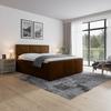 Boxspringbett Bologna ca. 180x200 cm Braun - Schwarz/Braun, MODERN, Karton/Holzwerkstoff (180/200cm) - MID.YOU