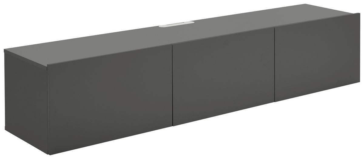 KOMODA NISKA NEWNIQ - antracytowy, Design, materiał drewnopochodny (180/36,7/42cm) - Hom`in