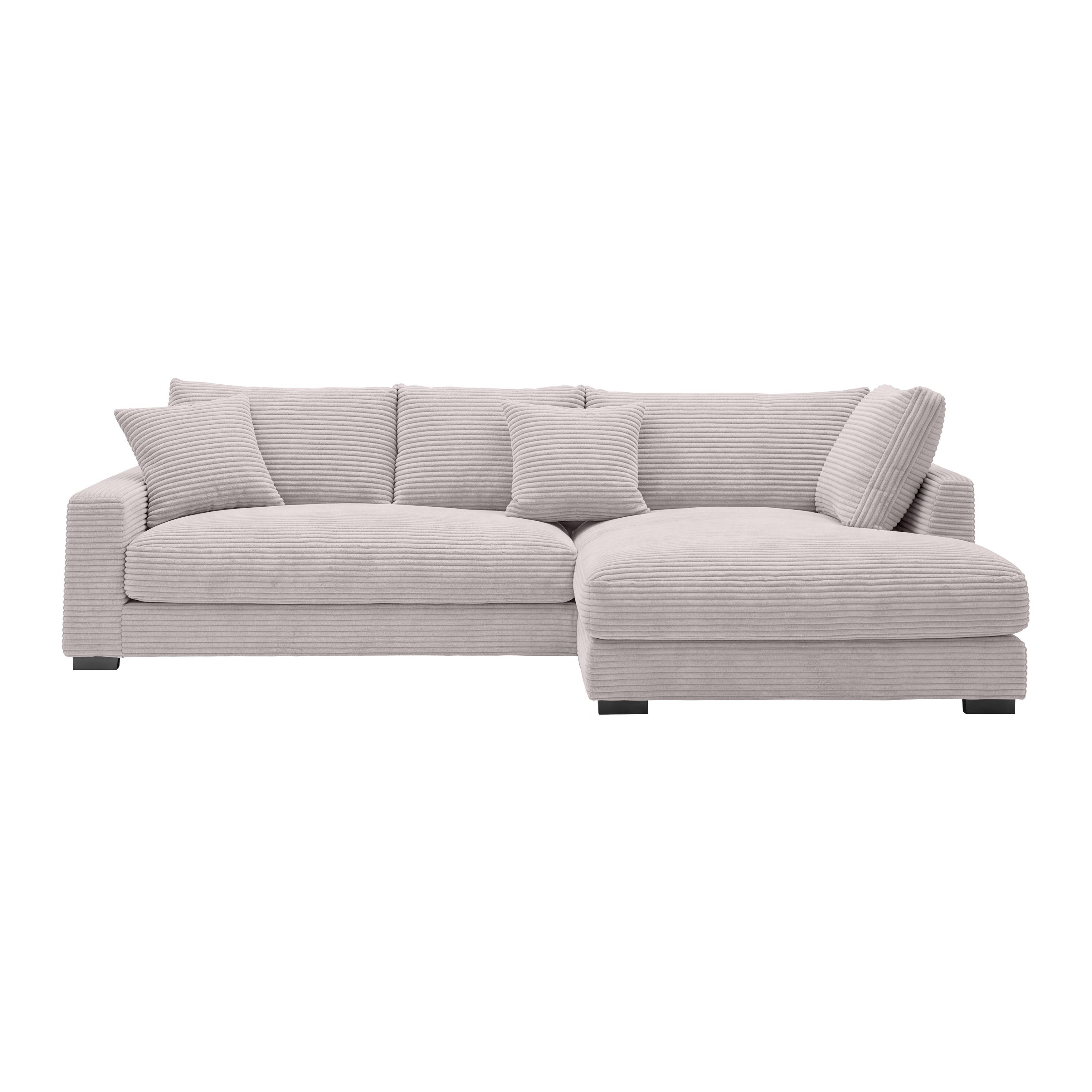 Ecksofa Pedro Rosa - Schwarz/Rosa, MODERN, Kunststoff/Textil (300/190cm) - Mömax