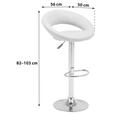 Taburete De Bar Scott - culoare crom/gri, Modern, plastic/lemn (56/82-103/50cm) Taburete De Bar Scott - culoare crom/gri, Modern, plastic/lemn (56/82-103/50cm)