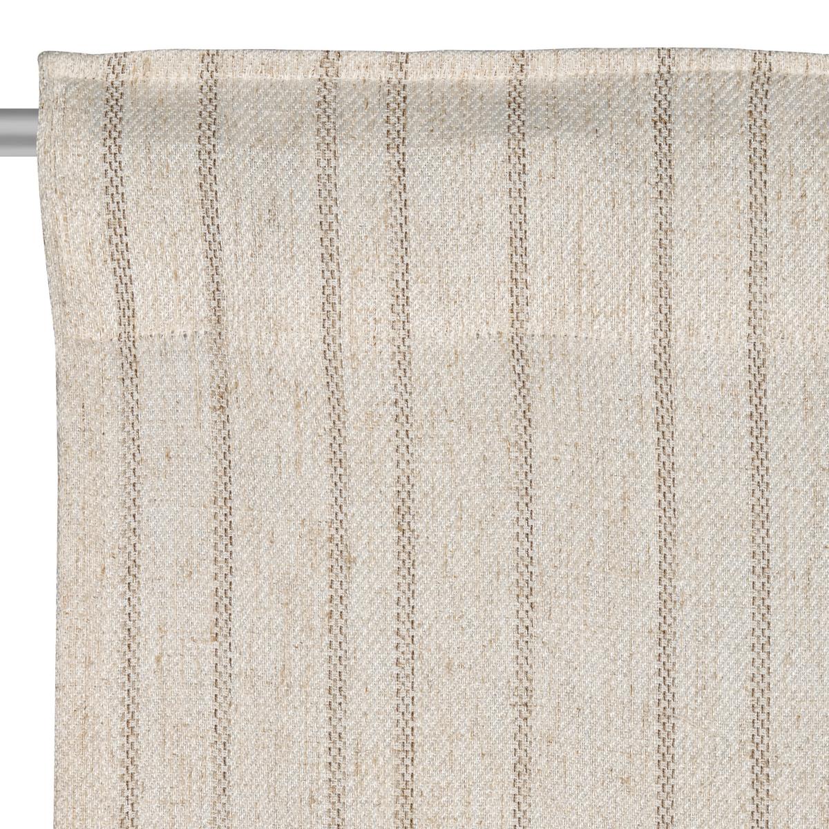 ZASŁONA GOTOWA RAVELLO II - kolor naturalny/taupe, Trend, tkanina (140/245cm) - Esposa