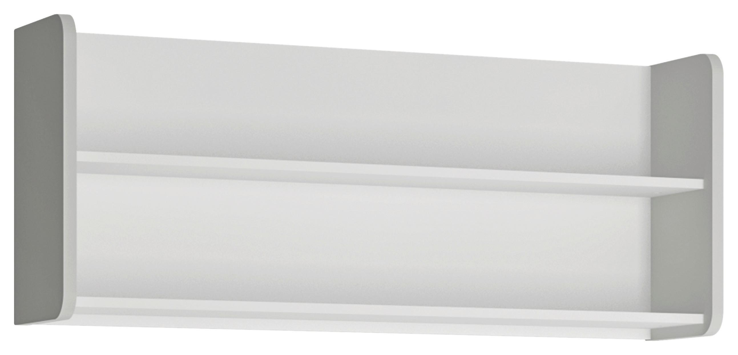 Zidna Polica Flexi - bijela/siva, Moderno, drvni materijal (118/48/24cm) - Premium Living