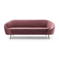 Sofa Olivia - pink/zlatne boje, Moderno, drvo/metal (211/82/88cm) - Mömax