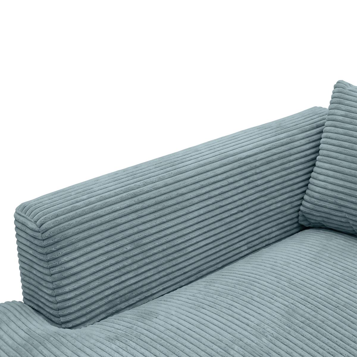 Ecksofa Pedro Petrol - Petrol/Schwarz, MODERN, Kunststoff/Textil (190/300cm) - Mömax