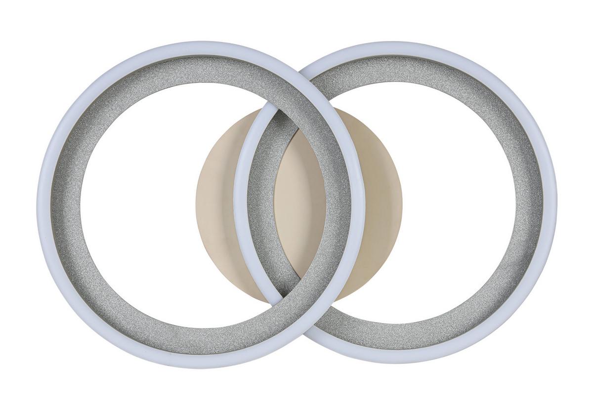 Led Svjetiljka Stropna Krista - srebrne boje/boje pijeska, Moderno, metal/plastika (53,5/33,5/7,5cm) - Mömax