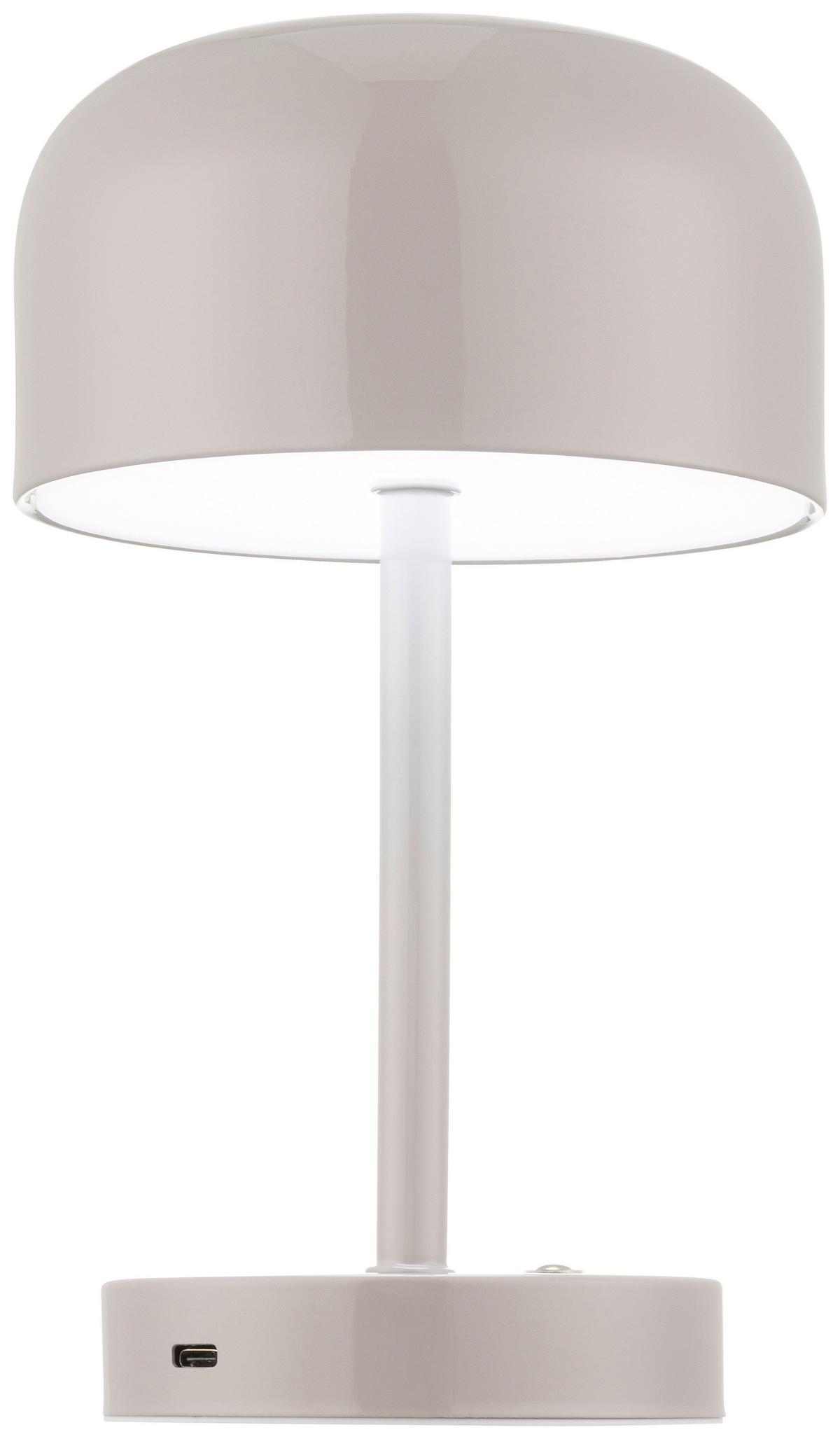 Veioză cu acumulator Softi - gri, Modern, plastic/metal (10/22,5/12,5cm) - Mömax