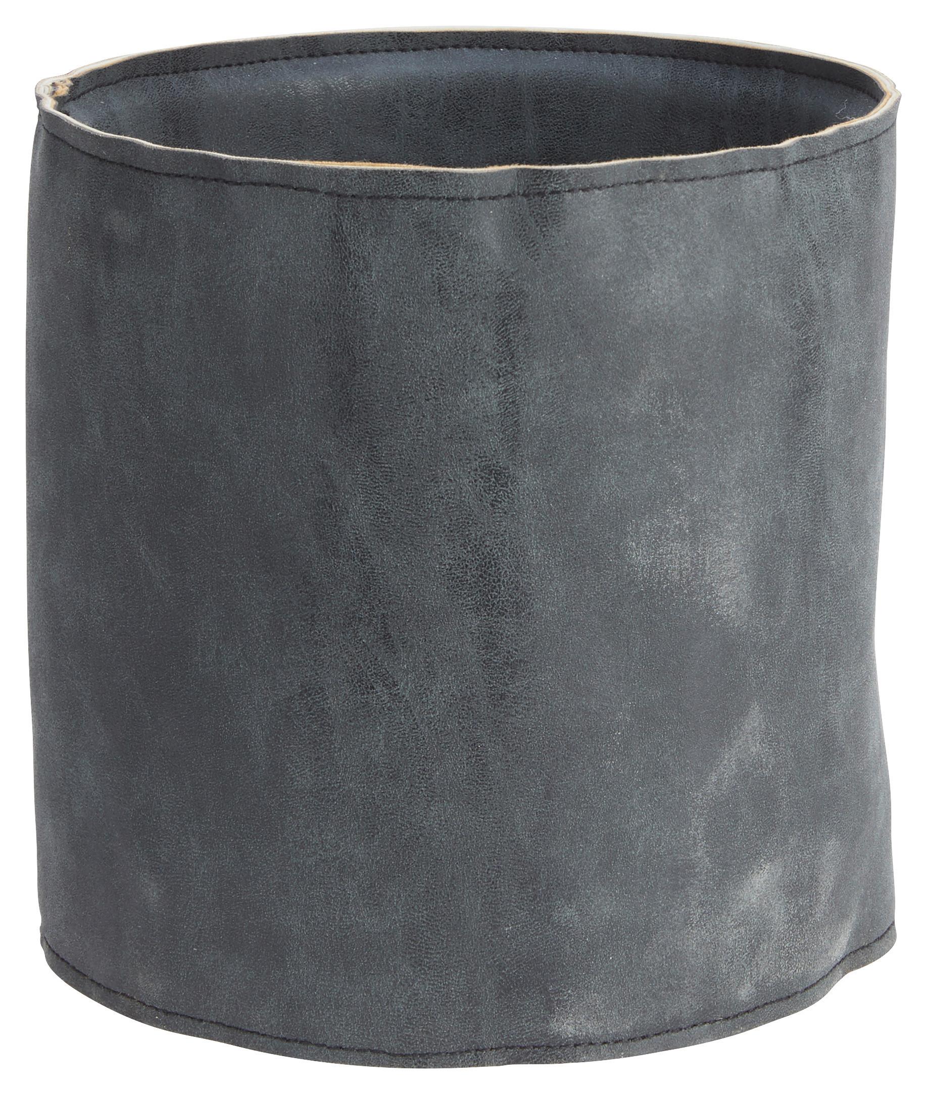 Kaspó Mette - L - szürke, műanyag/textil (15,5/16cm) - Modern Living