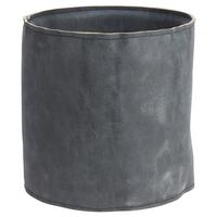 Ghiveci decorativ Mette-L - gri, plastic/textil (15,5/16cm) - Modern Living