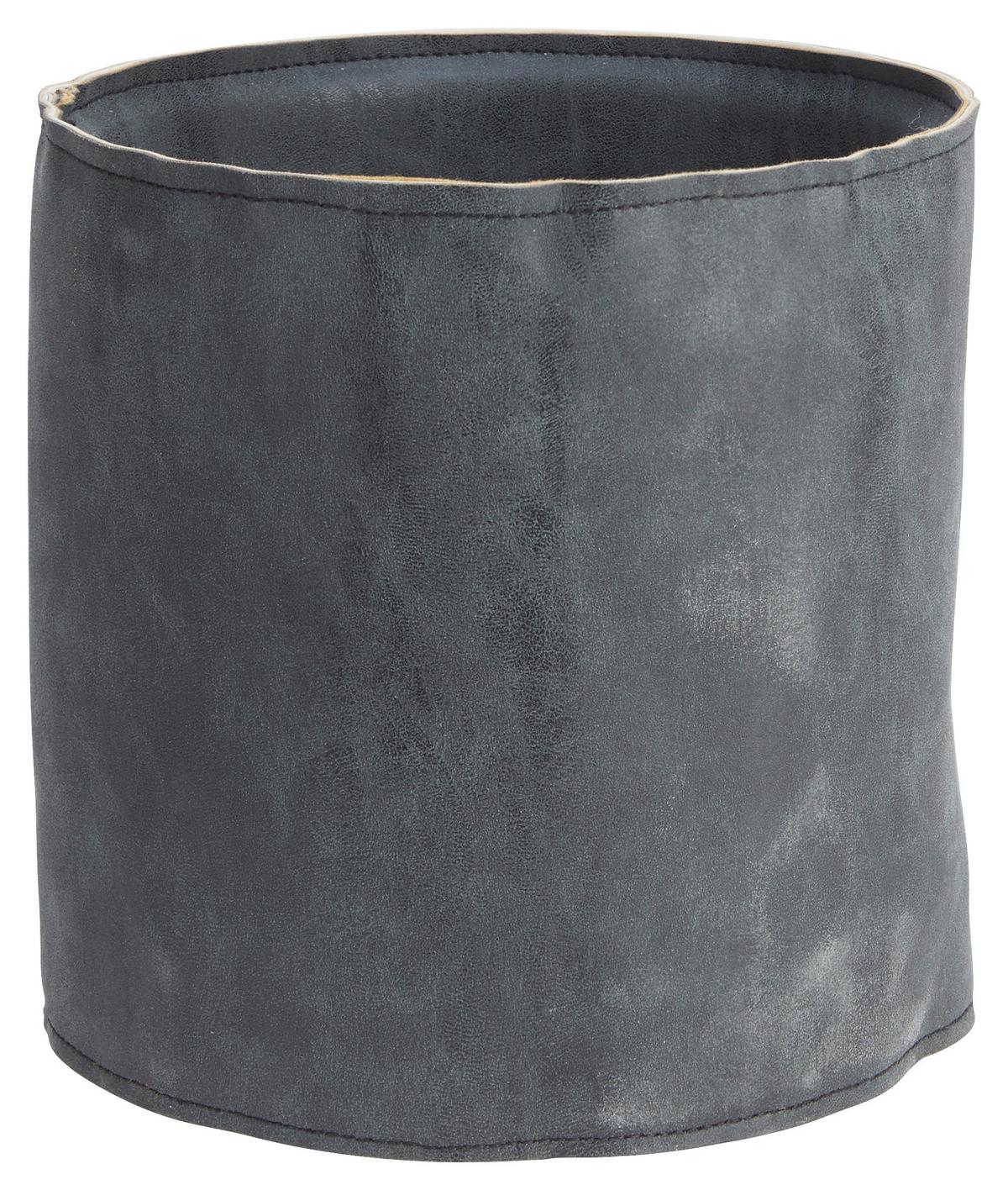 Ghiveci decorativ Mette-L - gri, plastic/textil (15,5/16cm) - Modern Living