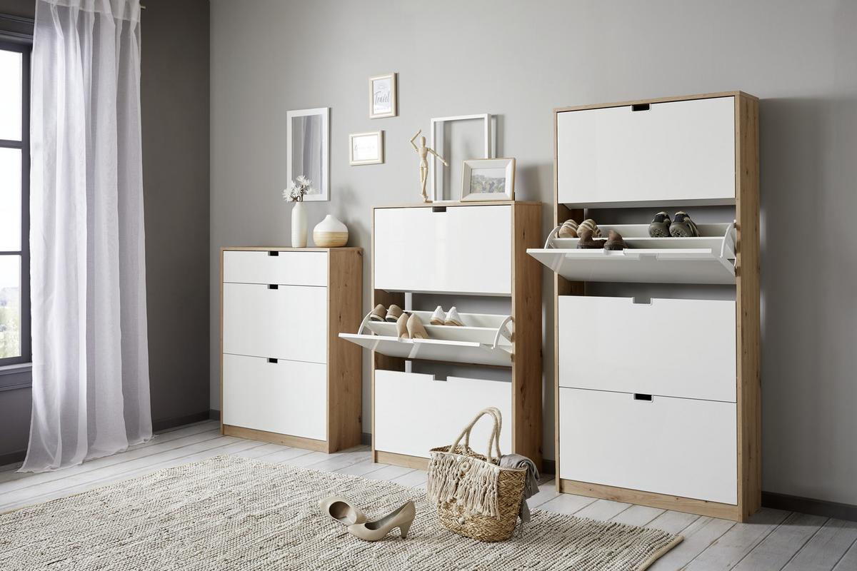 LUSTRO ŚCIENNE WHITE SHINE -SB- - biały, Modern, materiał drewnopochodny/szkło (30/50cm) - Mömax