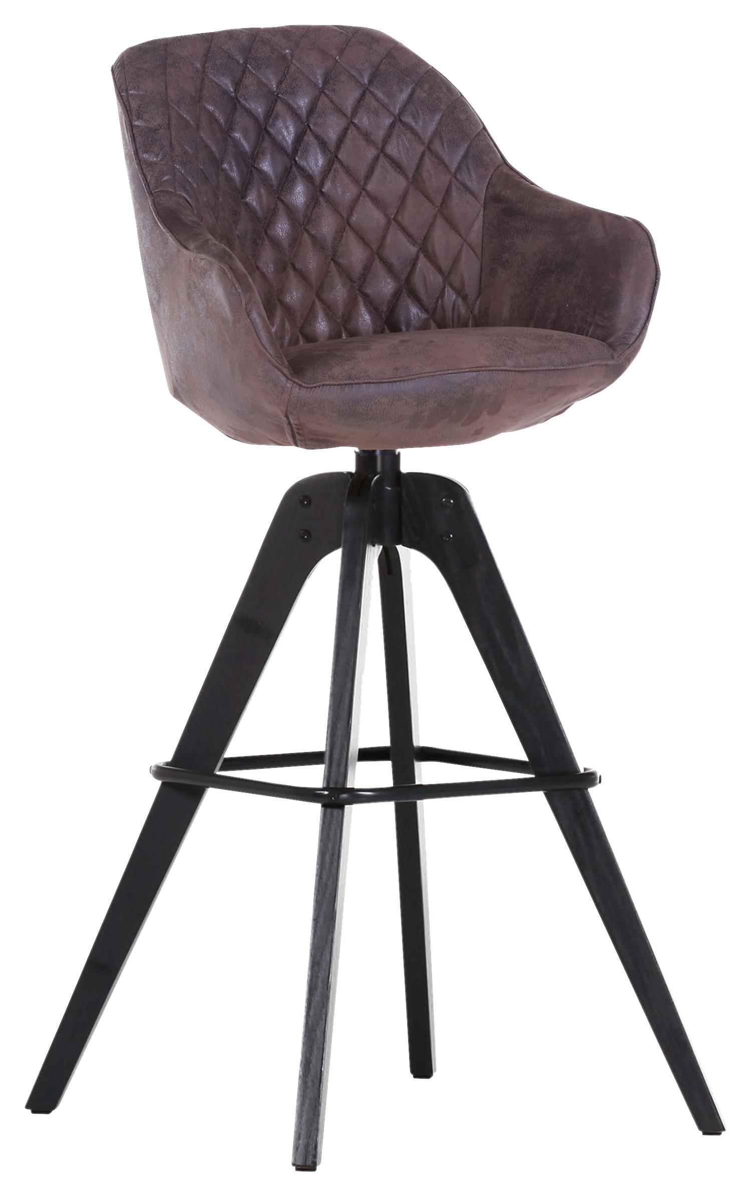 FOTEL BAROWY COOL - czarny/brązowy, Lifestyle, drewno/tkanina (55/106/56cm) - Landscape