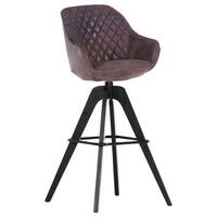 FOTEL BAROWY COOL - czarny/brązowy, Lifestyle, drewno/tkanina (55/106/56cm) - Landscape