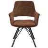 STOL MED ARMSTÖD ADRIANA - grön/brun, Modern, metall/trä (61/85/62,5cm) - Mömax