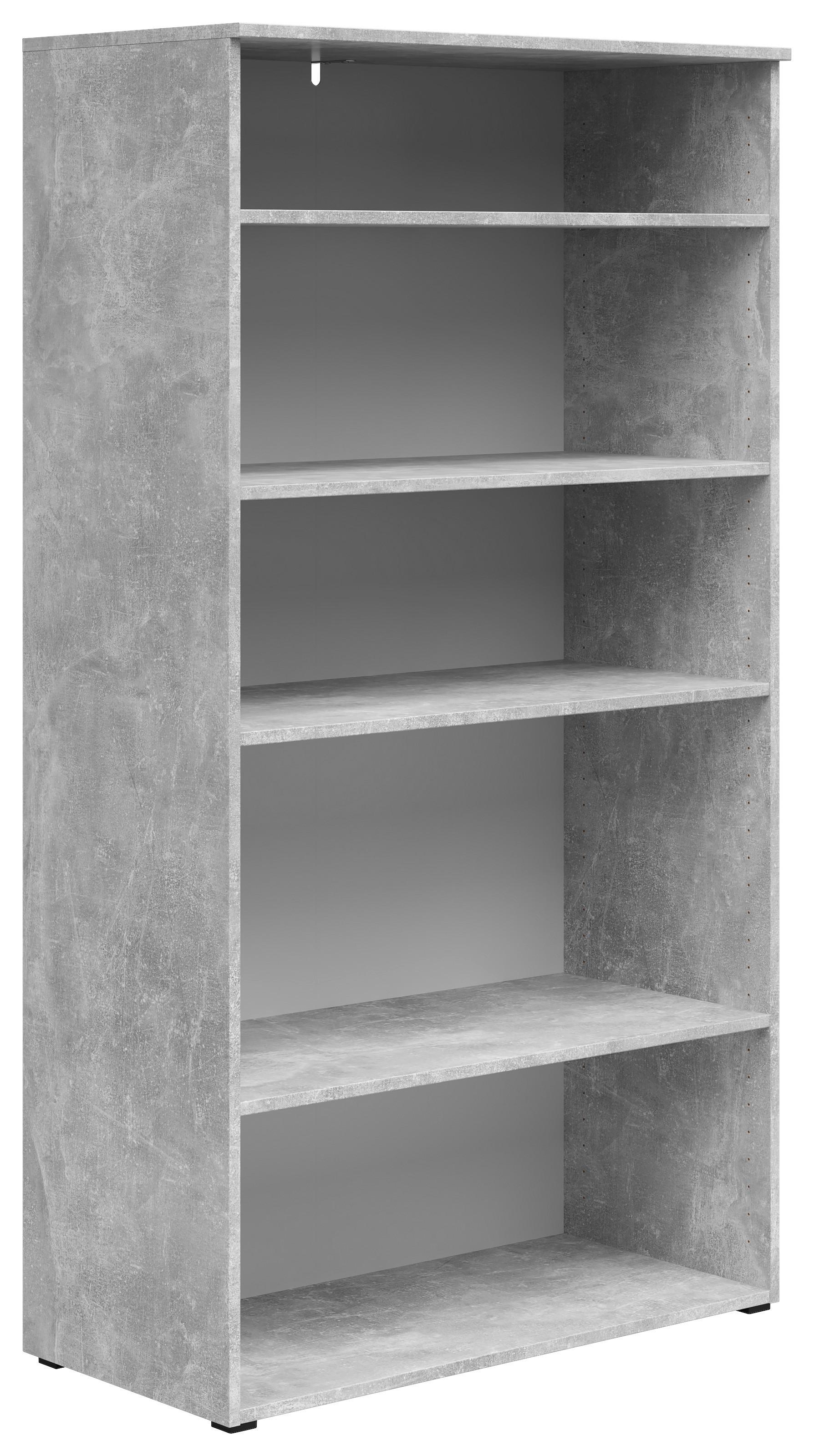 Regal Multistauraum Betonoptik - Anthrazit/Grau, MODERN, Holzwerkstoff/Kunststoff (80/147/40cm) - Mömax