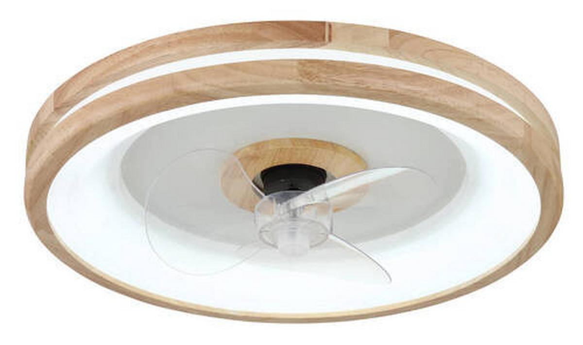 Mennyezeti Ventilátor 03650 - sötétbarna/áttetsző, Natur, műanyag/fém (50/12,5cm) - Globo