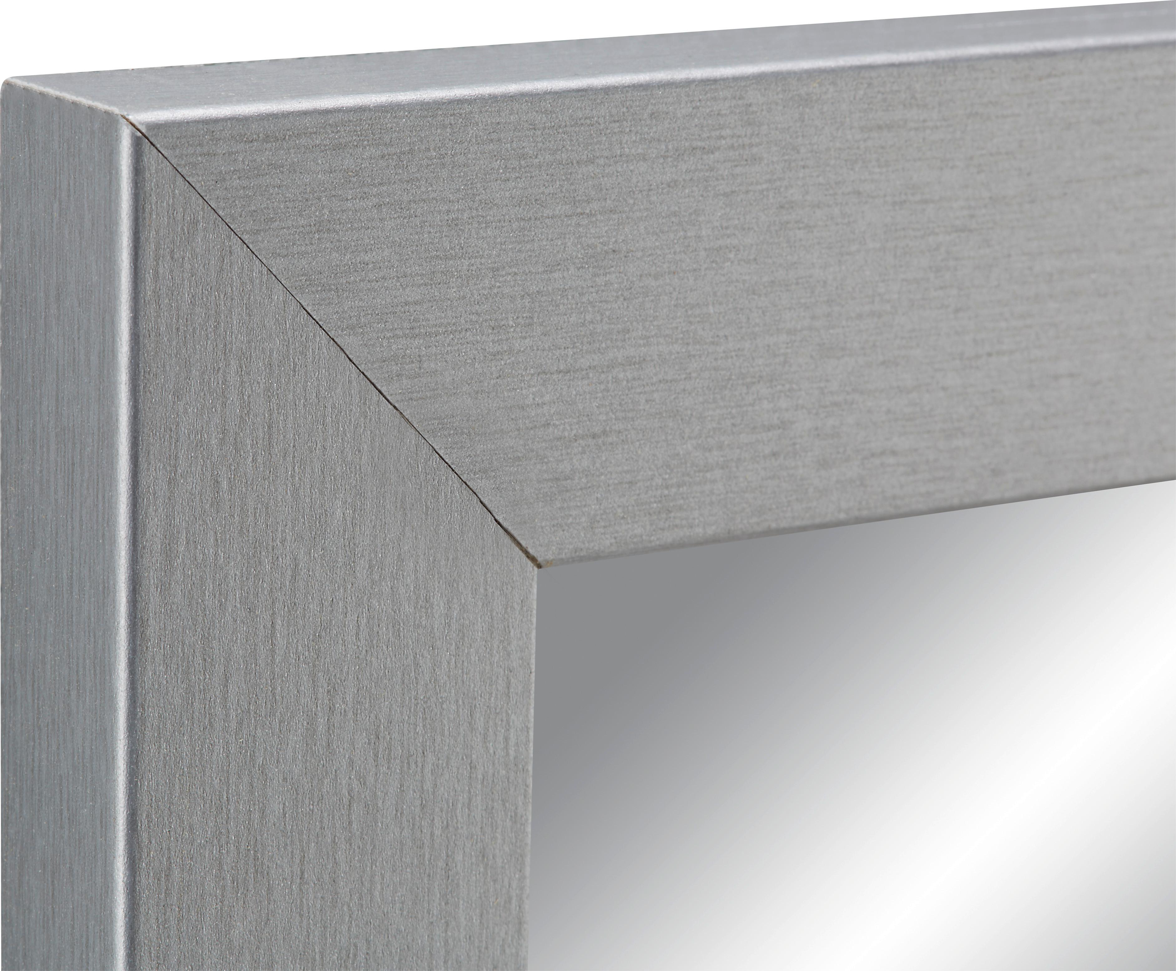 Oglindă de perete SILVER - argintiu, sticlă/material pe bază de lemn (50/150/2cm) - Modern Living