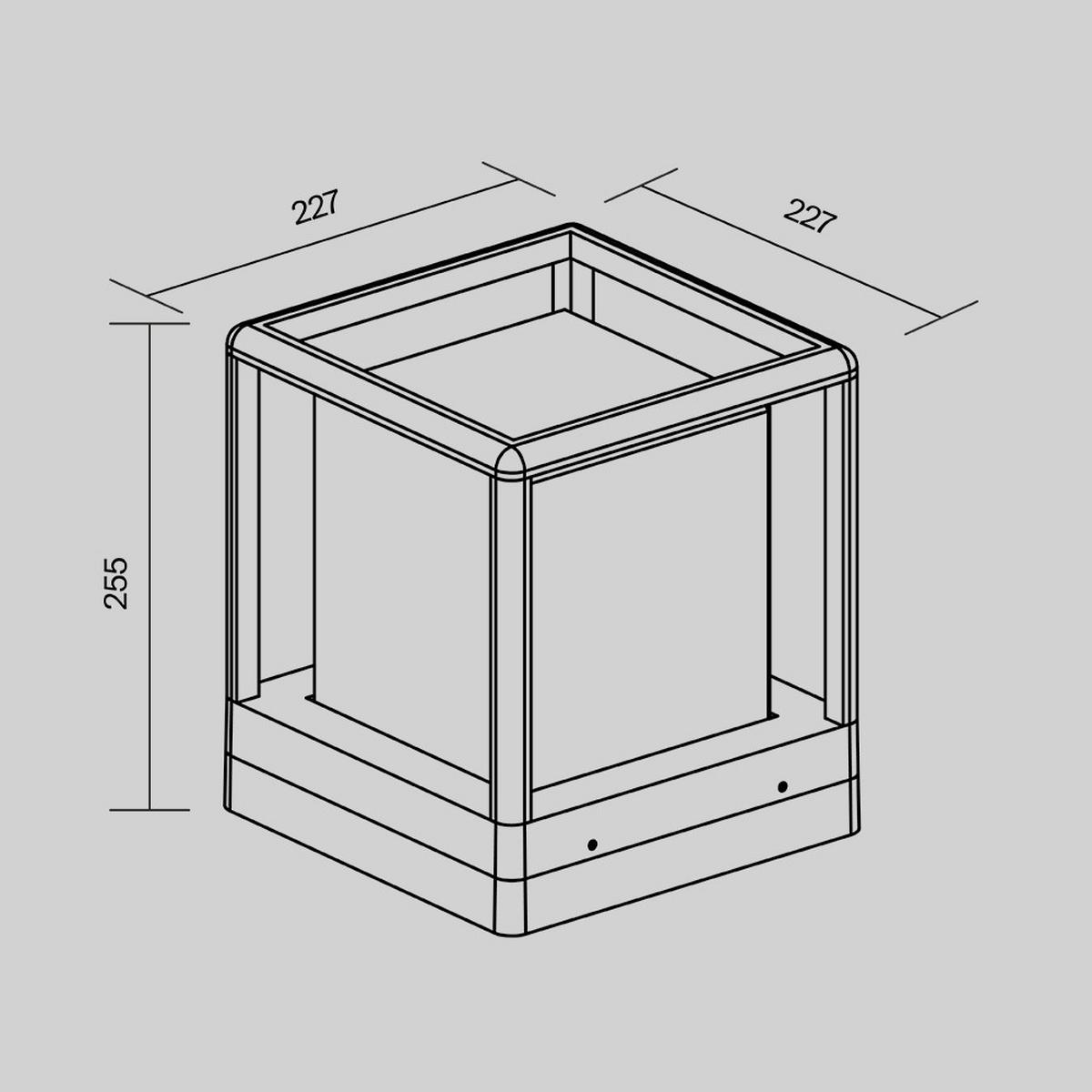 Wegeleuchte O455fl-01gf - Dunkelgrau, Design, Kunststoff/Metall (22,7/22,7/25,5cm) - MAYTONI