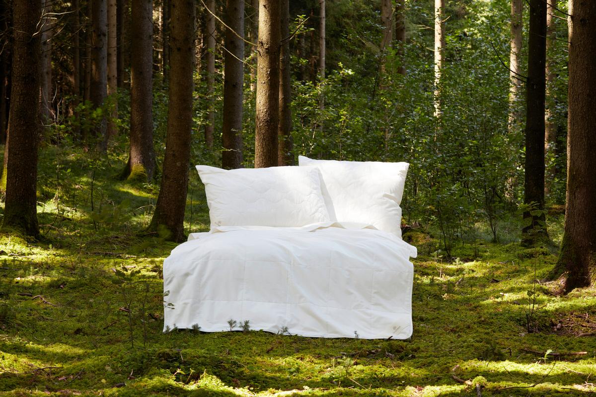 Pilotă Bamboo - alb, Modern, textil (135-140/200cm) - ecoTree
