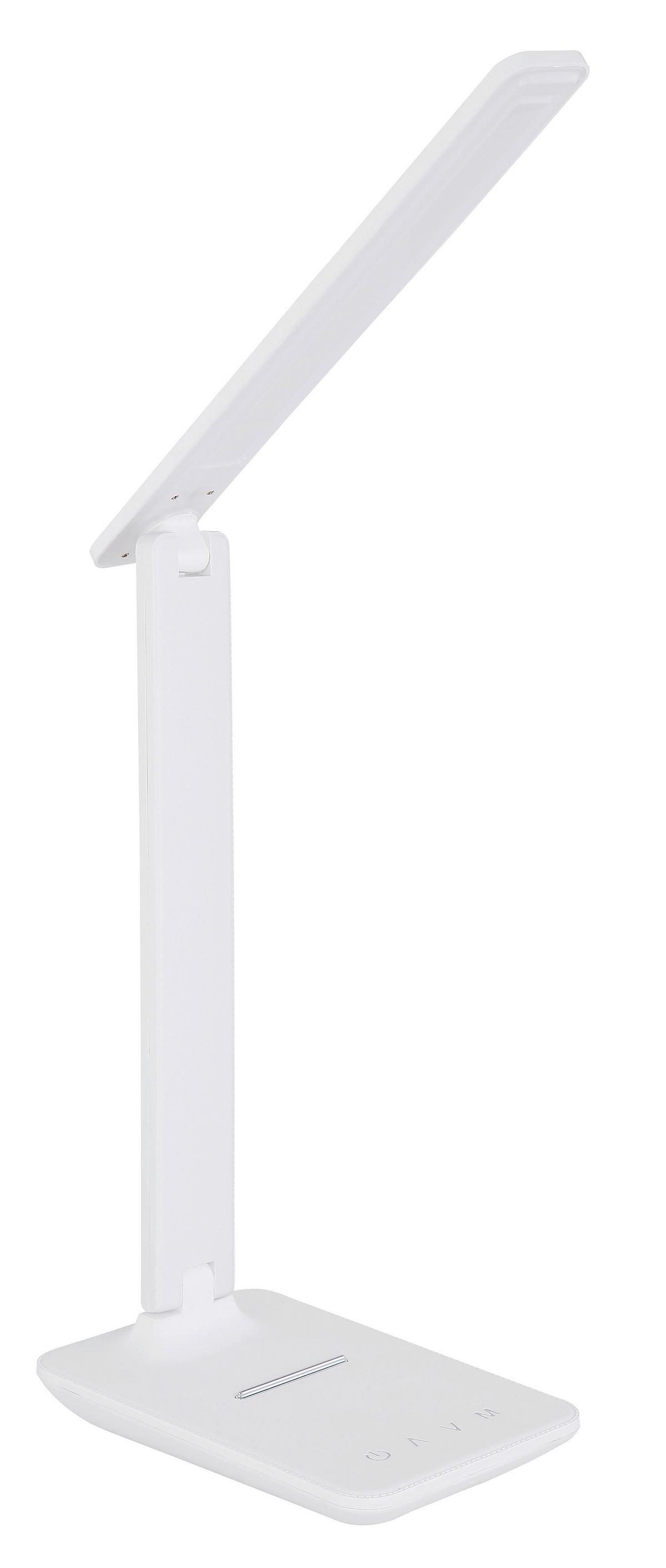 LED-Tischleuchte 58400W in Opal/Weiß max. 5 Watt - Opal/Weiß, Design, Kunststoff (28,5/11,5/56,5cm) - Globo