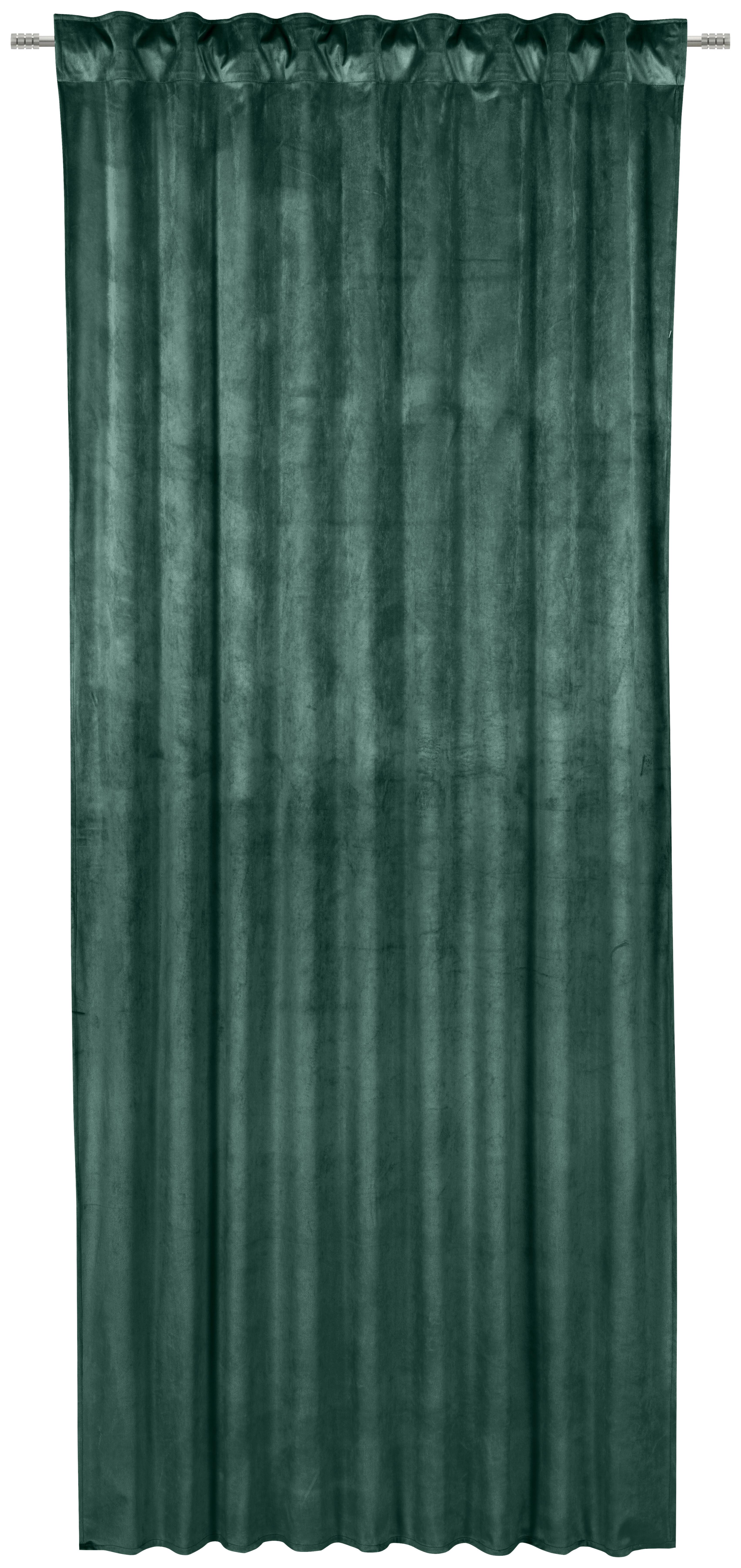 ZASŁONA GOTOWA PABLO - ciemnozielony, Basics, tkanina (135/245cm) - Esposa