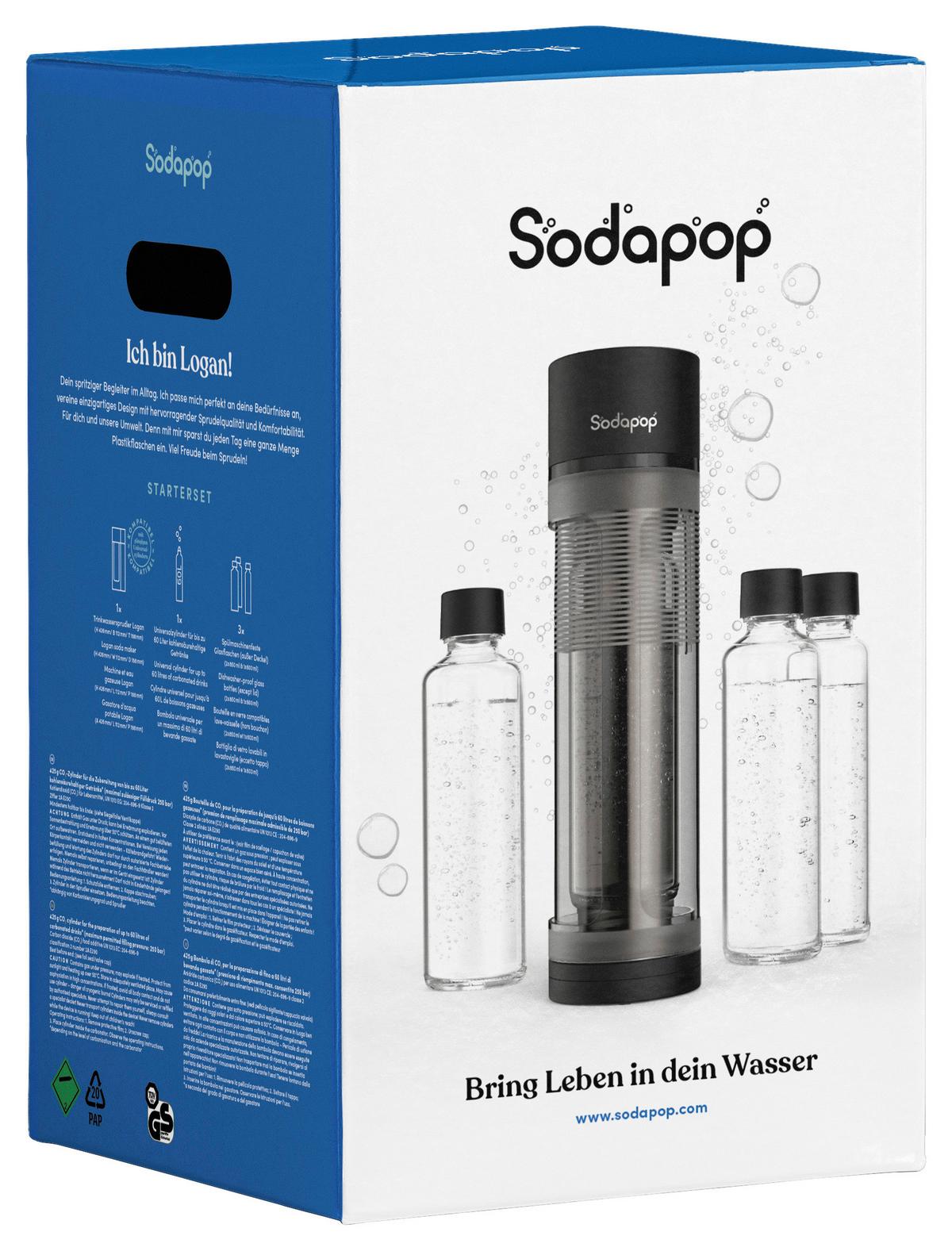 SATURATOR 10026030 - czarny, Basics, tworzywo sztuczne (11.2/42.6/18.8cm) - Sodapop