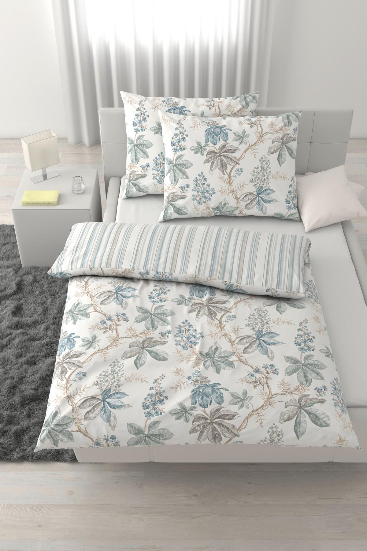 Posteljnina Franky Wende Xxl - modra/siva, Romantika, tekstil (200/200cm) - Mömax