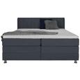 Boxspringbett in Dunkelgrau ca. 180x200cm - Chromfarben/Dunkelgrau, KONVENTIONELL, Kunststoff/Textil (180/200cm) - Premium Living Boxspringbett in Dunkelgrau ca. 180x200cm - Chromfarben/Dunkelgrau, KONVENTIONELL, Kunststoff/Textil (180/200cm) - Premium Living