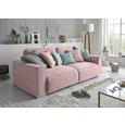 Sofa mit Schlaffunktion in Pink 'Lazy 3DL' - Pink/Silberfarben, Design, Holzwerkstoff/Kunststoff (250/87/129cm) - Livetastic Sofa mit Schlaffunktion in Pink 'Lazy 3DL' - Pink/Silberfarben, Design, Holzwerkstoff/Kunststoff (250/87/129cm) - Livetastic