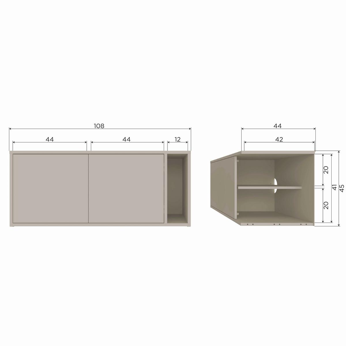 Lowboard Settle Down Grau - Grau, Design, Holz (108/45/44cm) - Livetastic