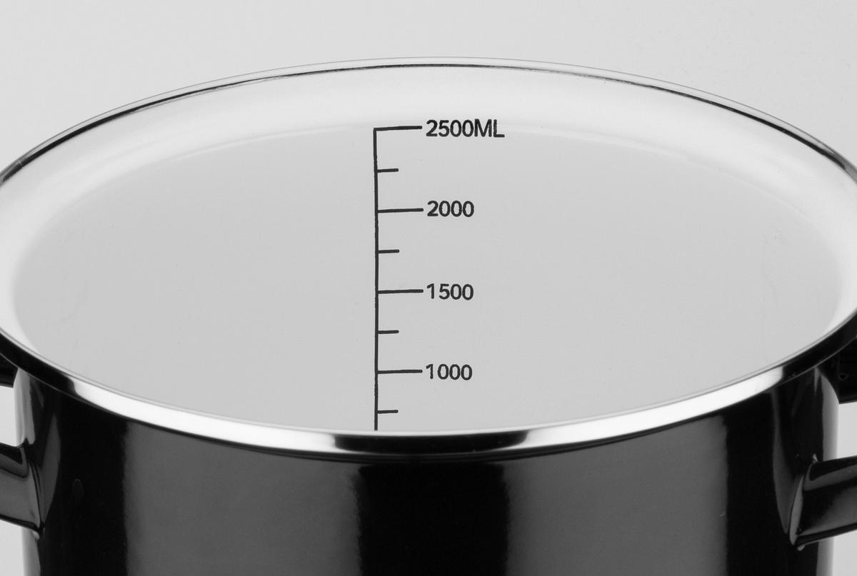 Set Posod Black&white, 4-Delni - črna, Basics, kovina - GSW