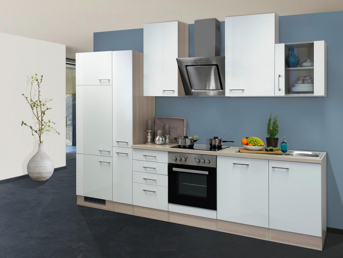 Geräteumbauschrank "Abaco" , Perlmutt/Akazie - Edelstahlfarben/Perlmutt, MODERN, Holzwerkstoff/Metall (60/200/57,1cm) - FlexWell