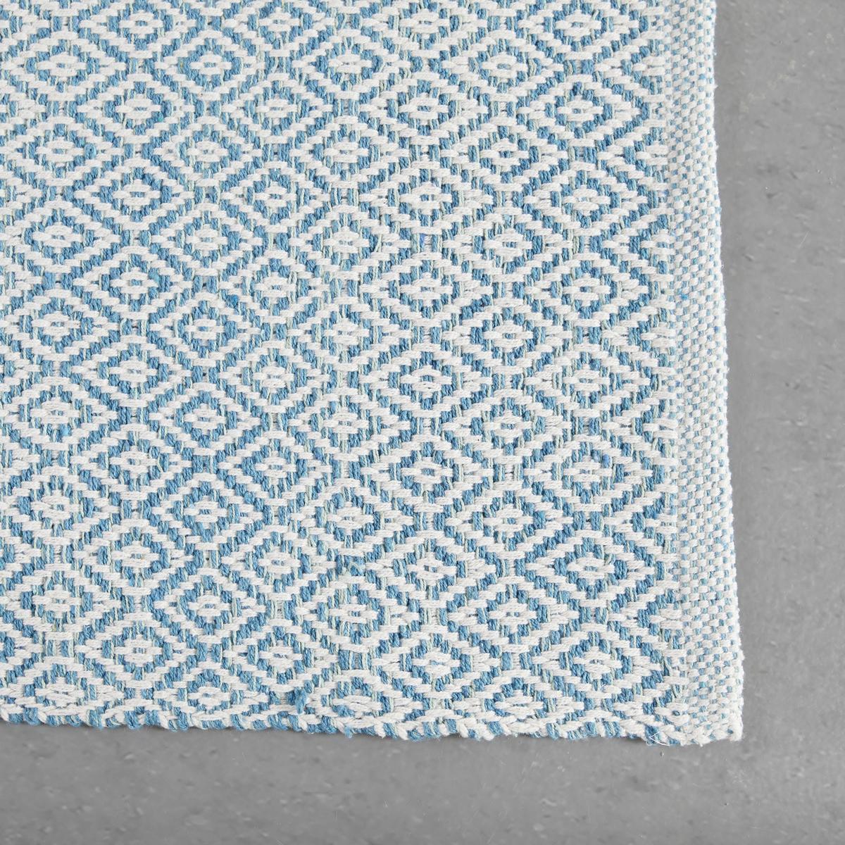 Covor țesut de mână CAROLA 1 - albastru, Basics, textil (60/120cm) - Modern Living