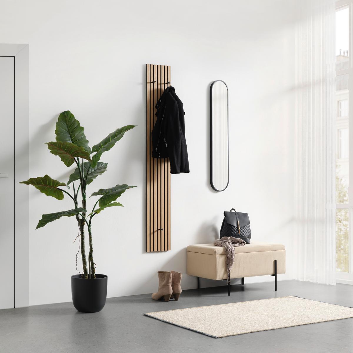 Gardrobenpaneel Grace in Eiche Artisan - Eiche Artisan, MODERN, Holzwerkstoff/Textil (25/160/4cm) - Mömax