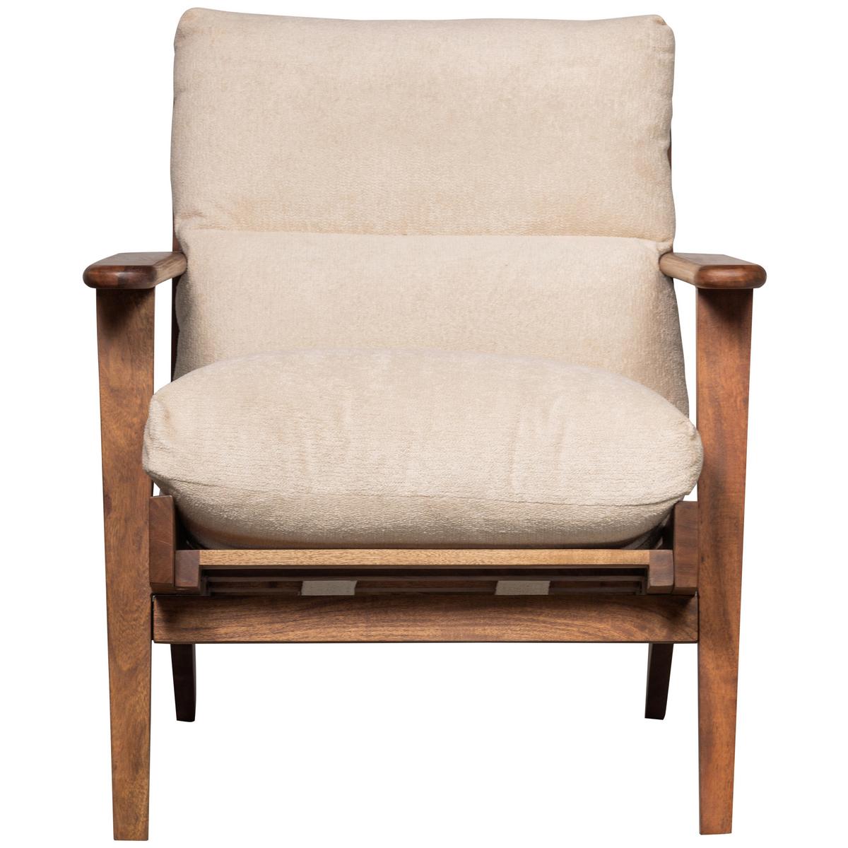 Sessel Houston Akazie/Natur - Naturfarben/Akaziefarben, Design, Holz/Textil (71/86/71cm) - Livetastic