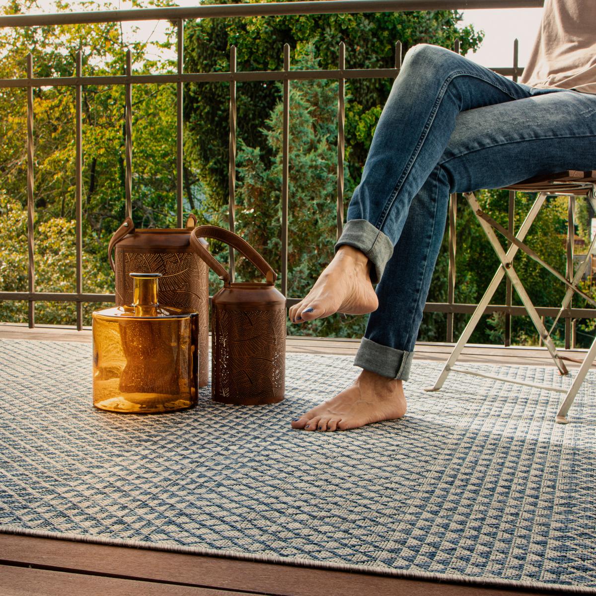 OUTDOORTEPPICH MY NORDIC - Graubraun/Grau, Design, Textil (200/290cm) - Novel