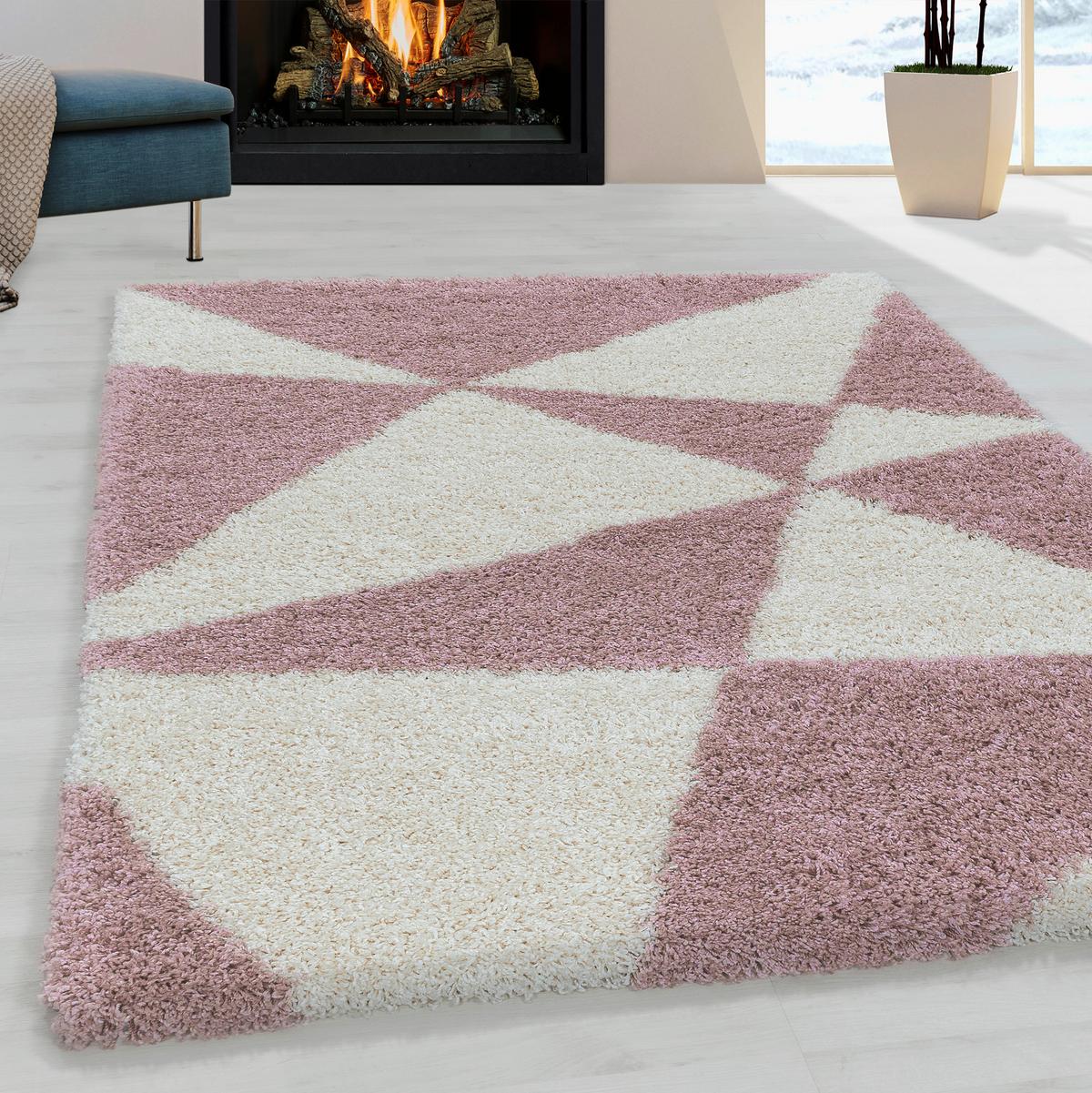 Hochflorteppich Tango Rosa ca. 280x370cm - Rosa, Design, Textil (280/370cm)