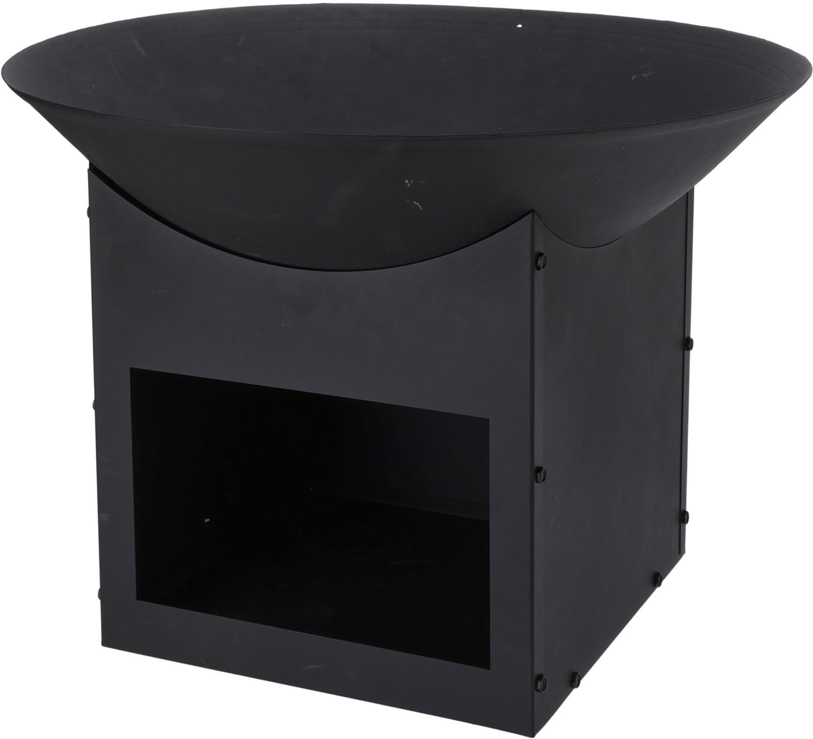 Tűzrakóhely Sam - fekete, fém (33/33/30-35cm)