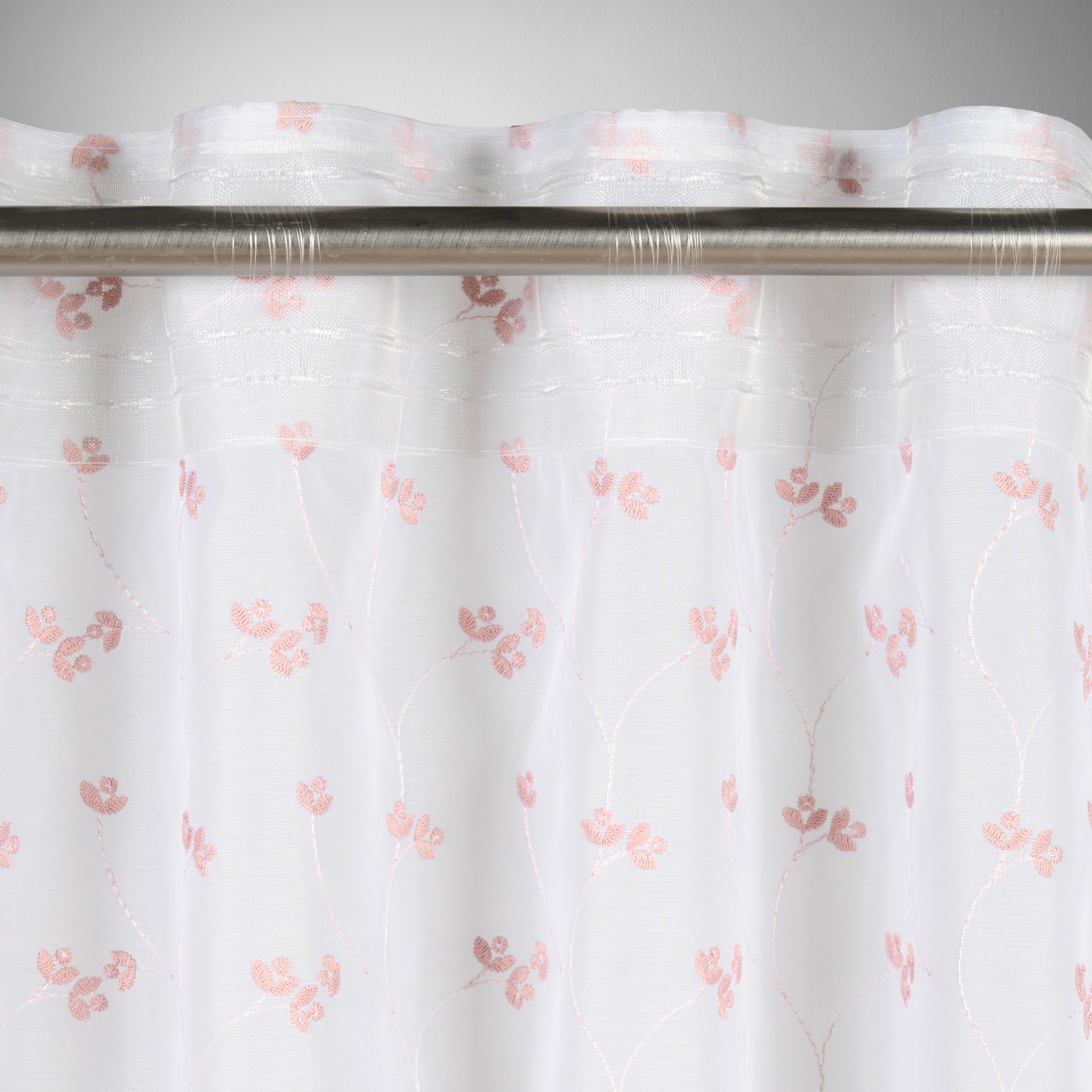 GARDINLÄNGD STELLA - rosa, Romantik / Lanthus, textil (140/245cm) - Mömax