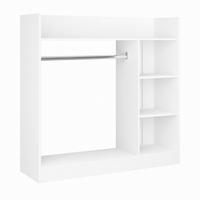 Offener Kleiderschrank Palosa "l" - Weiss, Modern, Holzwerkstoff/Metall (124/120/35cm) - Livetastic