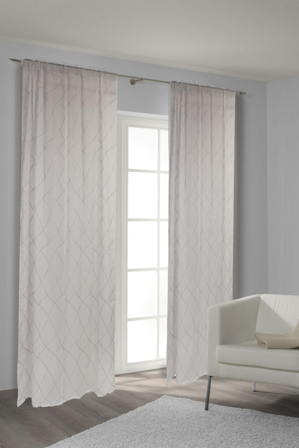 Draperie gata confecționată 51172 - argintiu, textil (140/240cm)