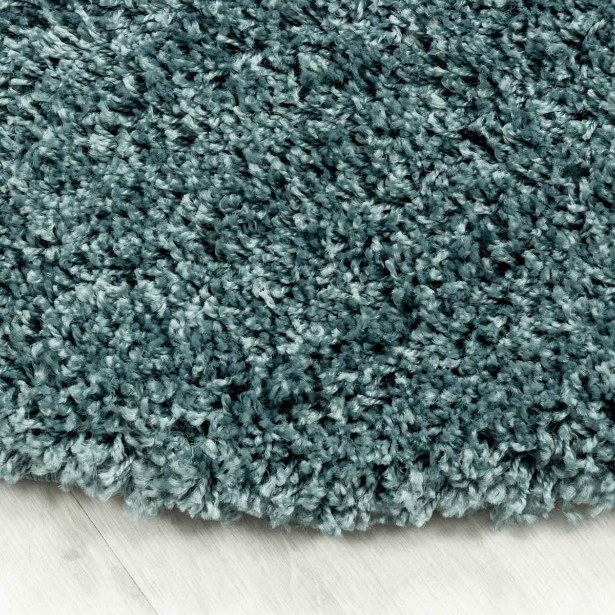Hochflorteppich Sydney 3000 Hellblau Ø ca. 200cm - Hellblau, Basics, Textil (200cm)