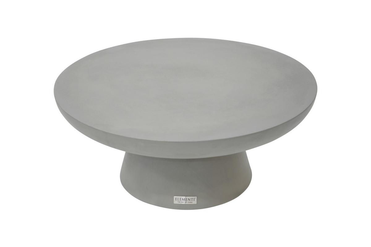 Loungetisch Kylix Hellgrau - Grau, KONVENTIONELL, Stein (66/66/35cm) - Gardenson