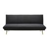 Schlafsofa Ben Dunkelgrau Webstoff - Dunkelgrau/Goldfarben, MODERN, Holz/Textil (186/82/85cm) - Bessagi Home