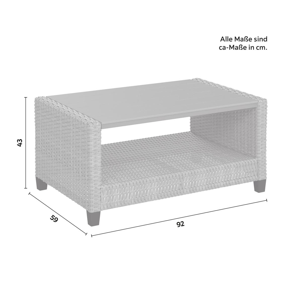 Garnitură grădină Dani montaj stânga - gri deschis/gri, Modern, plastic/metal - Mömax