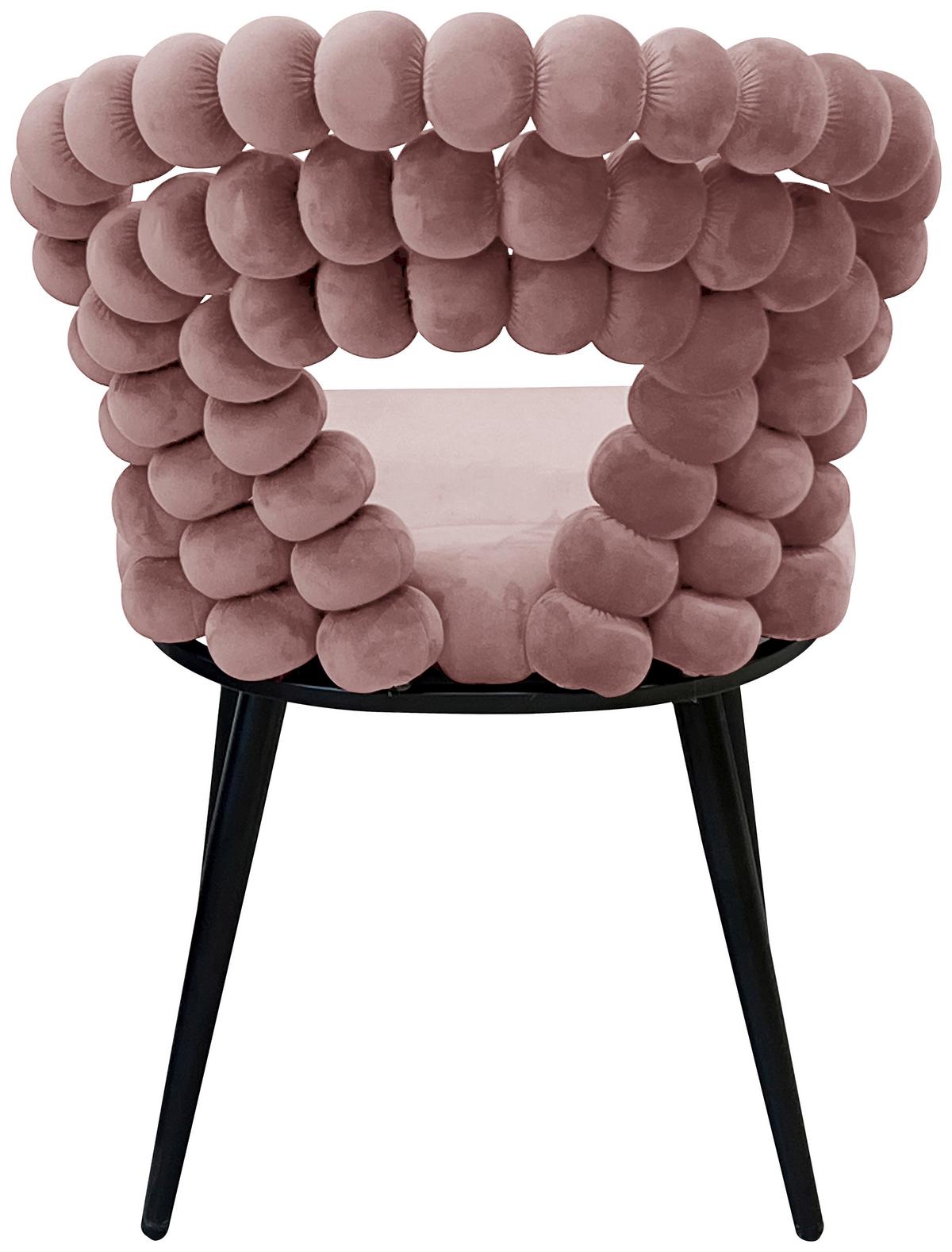 Stuhl Lia Rosa - Pink/Schwarz, LIFESTYLE, Holz/Textil (55/85/62cm) - Mömax