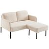 2-SITS SOFFA MIAMI -BASED- - beige/svart, Modern, metall/trä (120/73,5/77cm) - Based