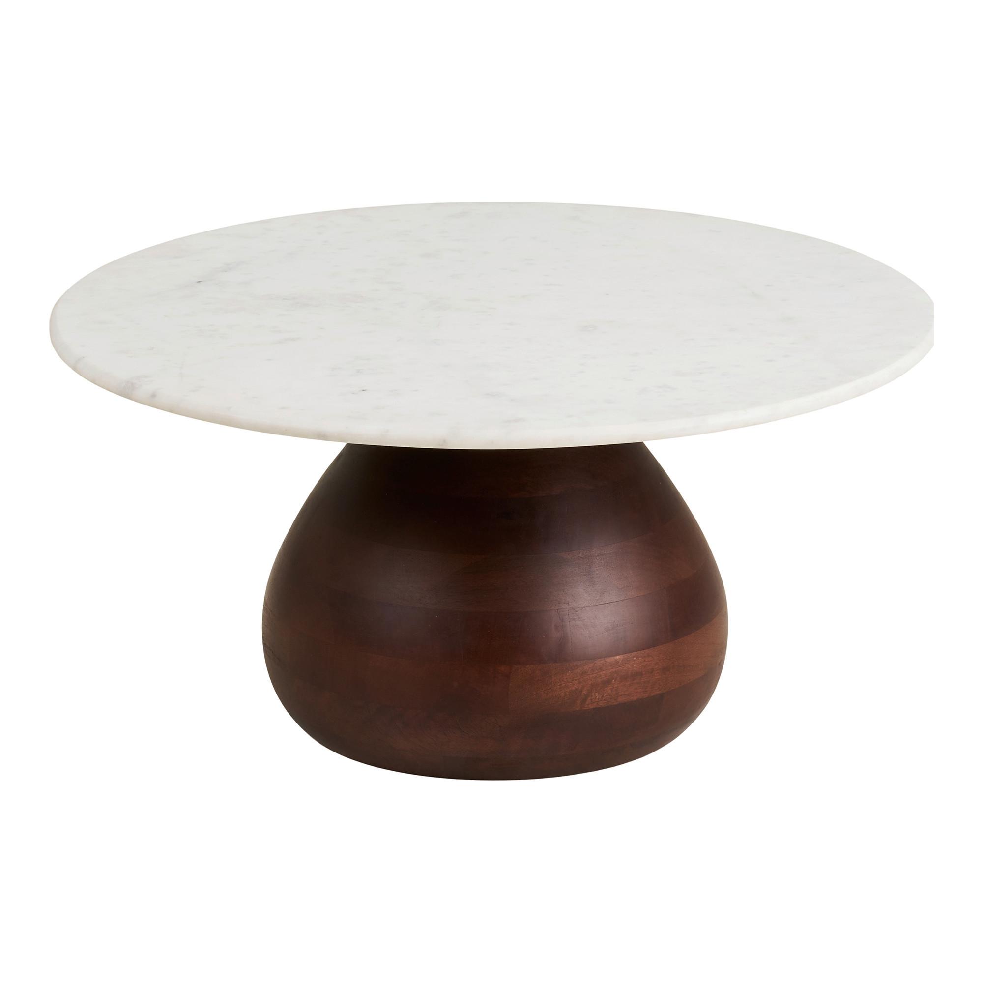 Couchtisch Heide ca. 70x70x35 cm Weiß/Dunkelbraun - Dunkelbraun/Weiß, Design, Holz/Stein (70/70/35cm) - MID.YOU