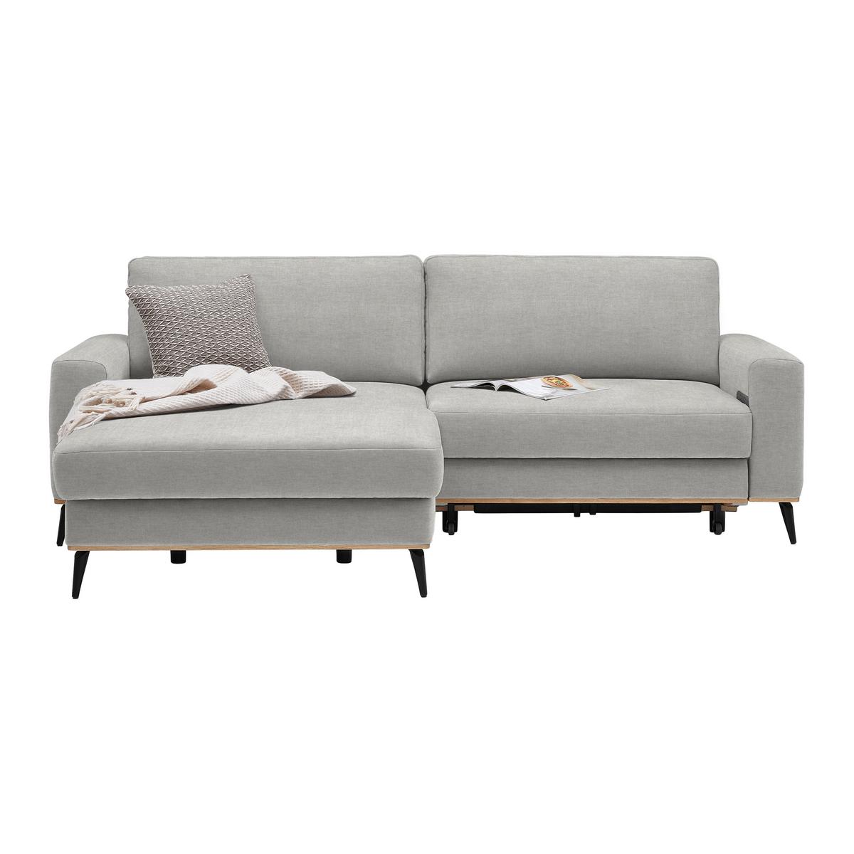 Wohnlandschaft Romeo Beige - Beige/Schwarz, KONVENTIONELL, Holz/Textil (167/87/234cm) - Zandiara